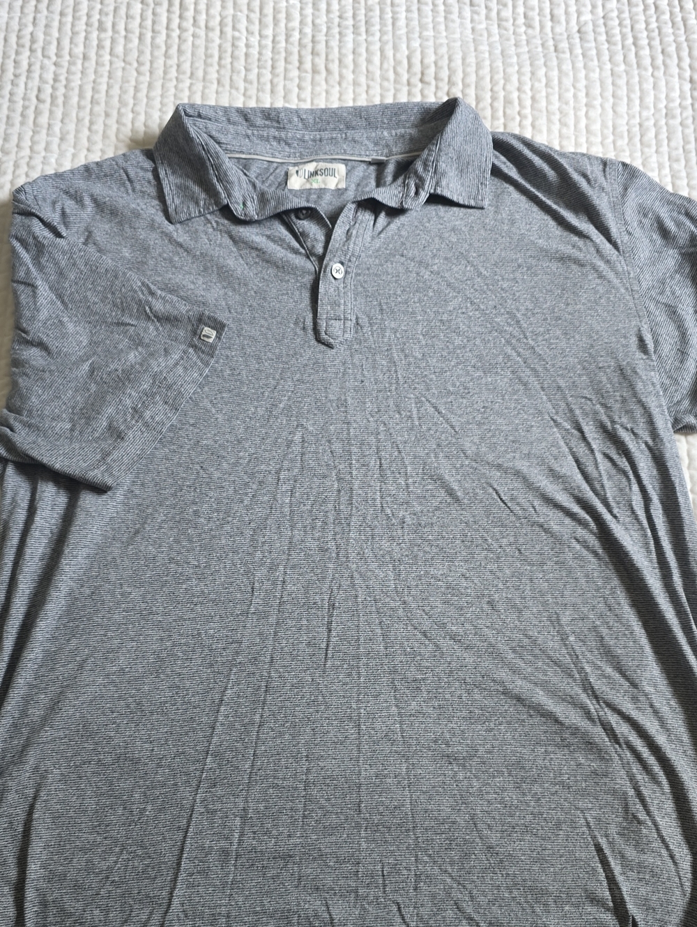 Linksoul Men's Gray Heather Polo - Size XL